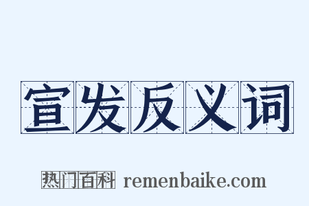 宣发反义词是什么意思的图片